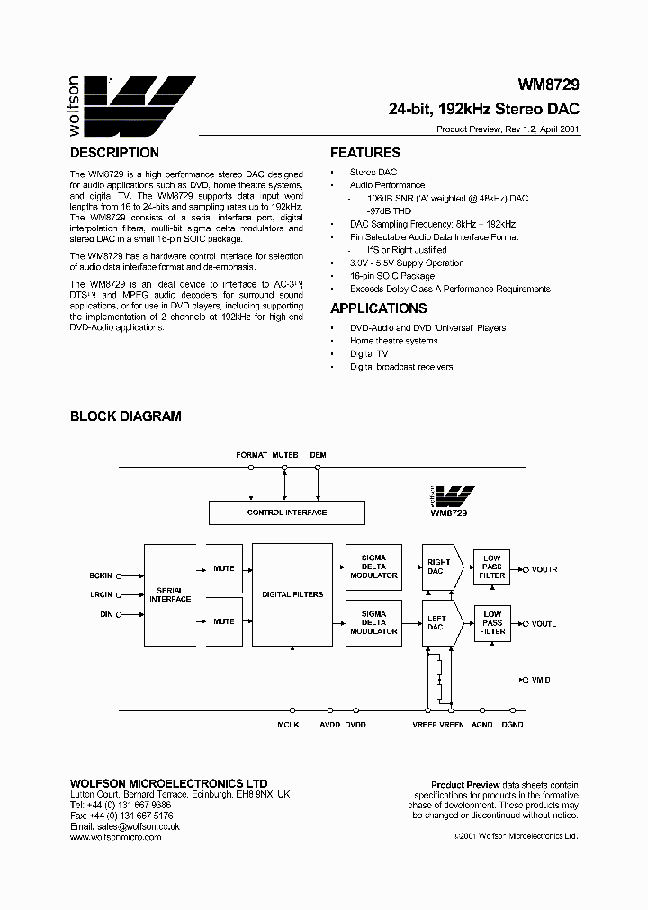 WM8729_51806.PDF Datasheet