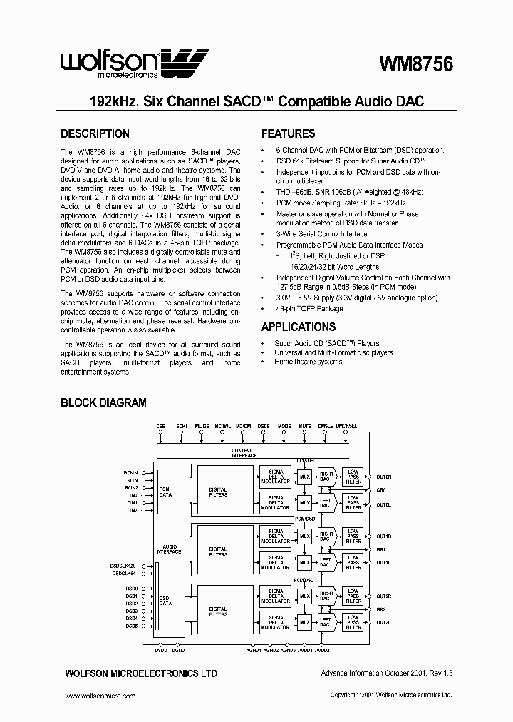 WM8756_51842.PDF Datasheet