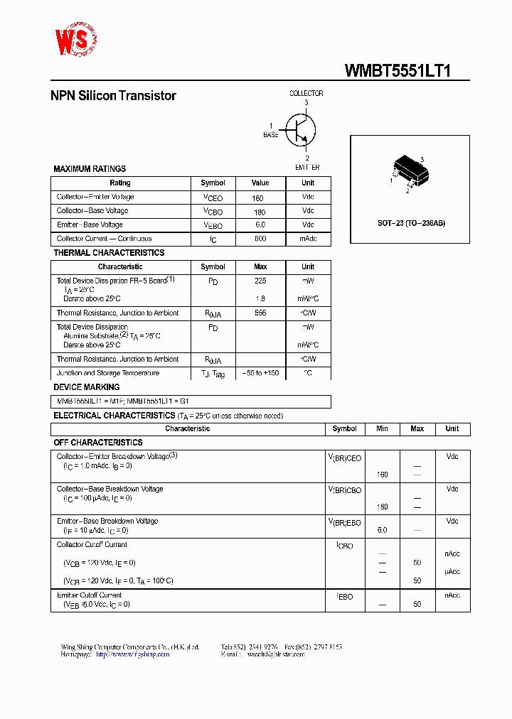 WMBT5551LT1_161504.PDF Datasheet