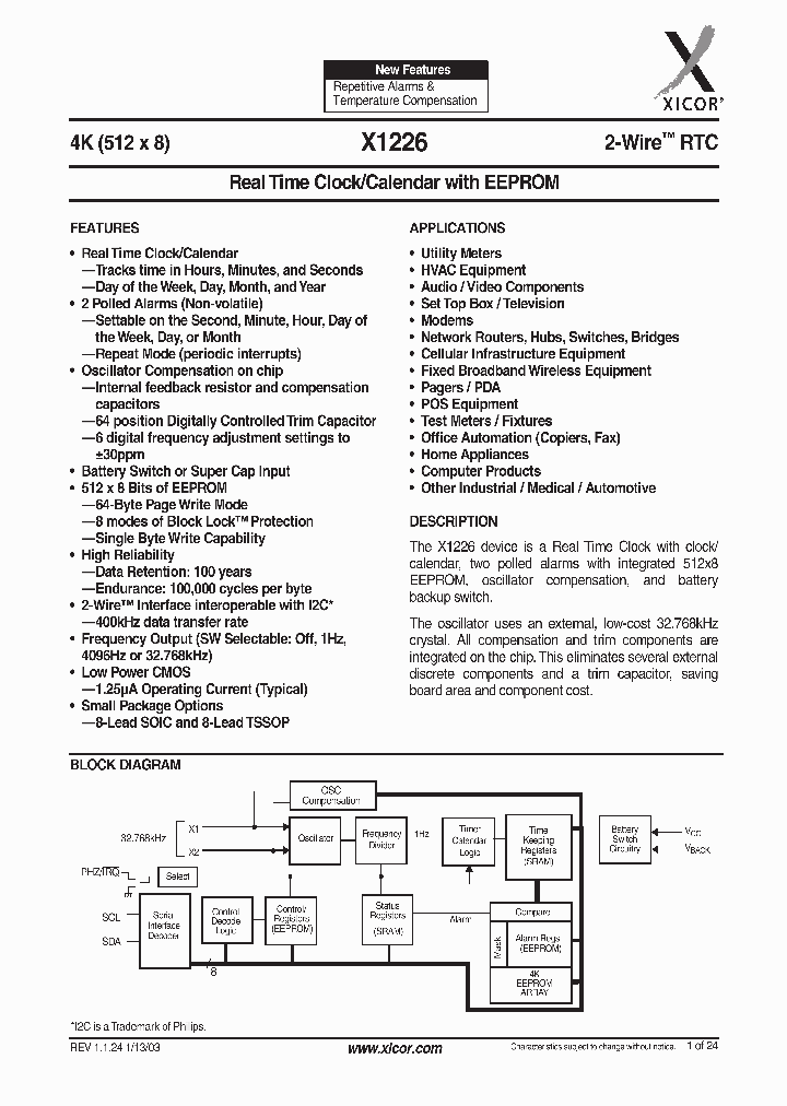 X1226S8I_139180.PDF Datasheet
