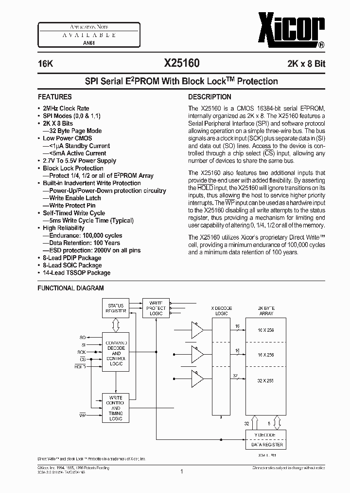X25160_51439.PDF Datasheet