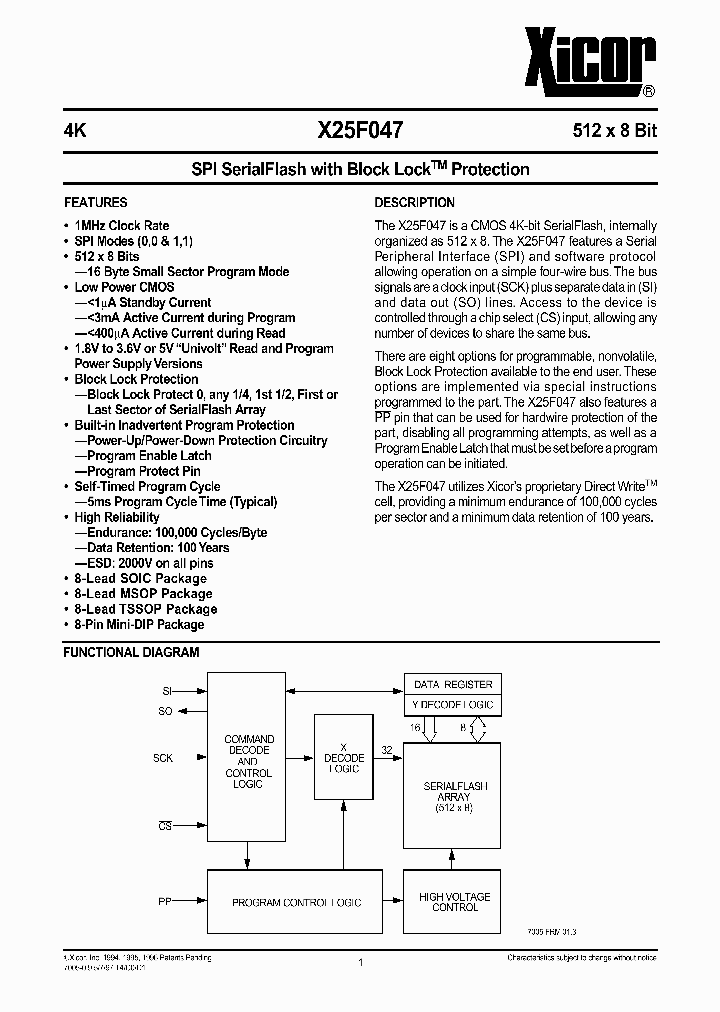 X25F047_46386.PDF Datasheet