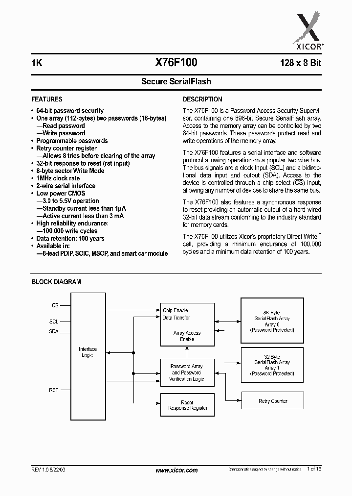 X76F100_48315.PDF Datasheet