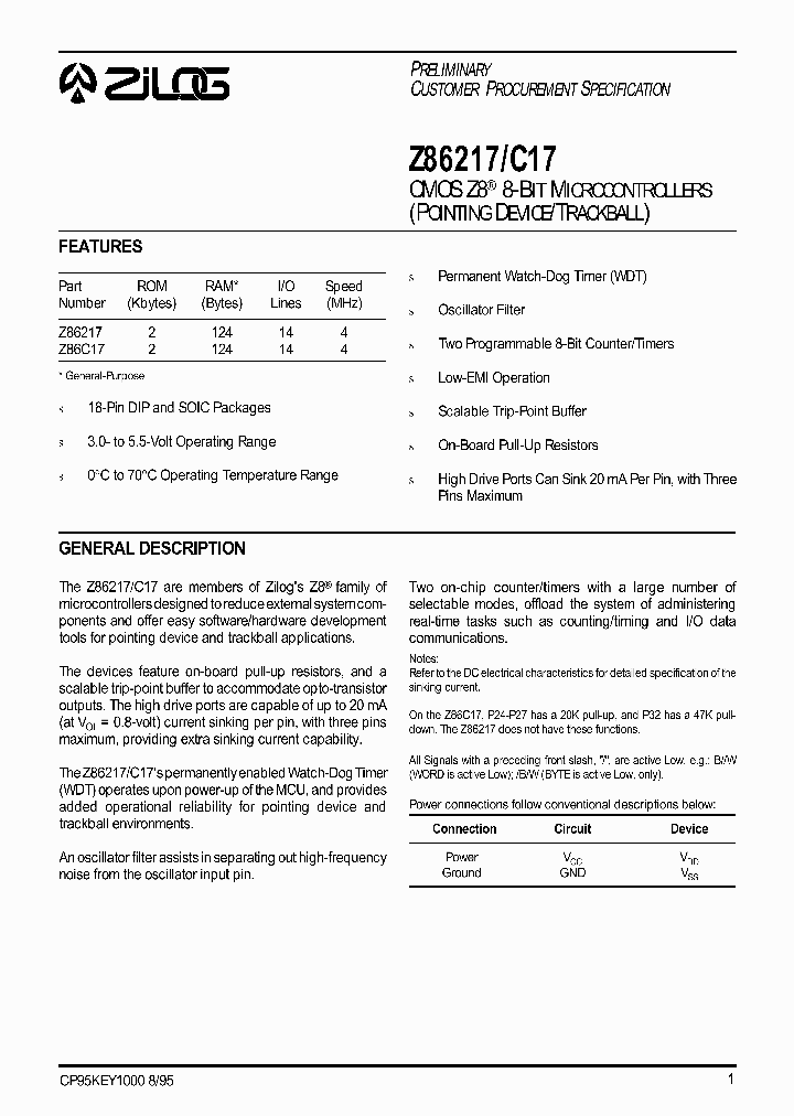 Z86C17_27262.PDF Datasheet