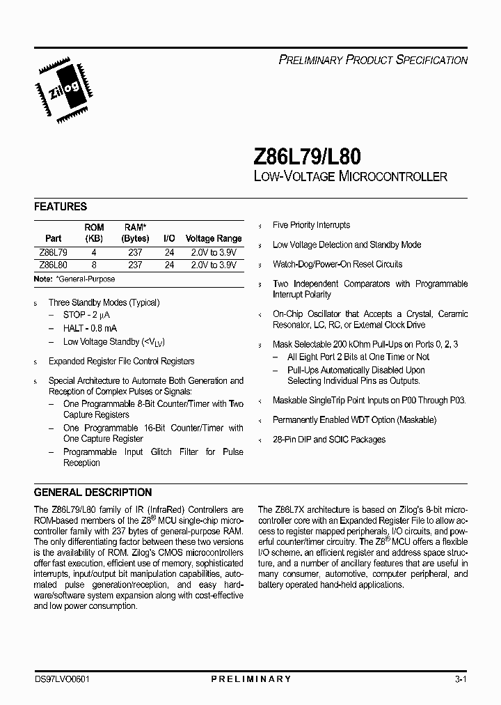 Z86L79_27413.PDF Datasheet