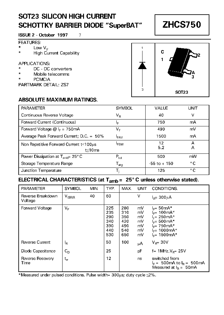 ZHCS750_24904.PDF Datasheet