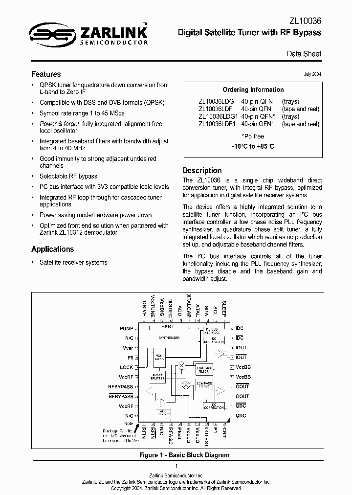 ZL10036LDF_41621.PDF Datasheet
