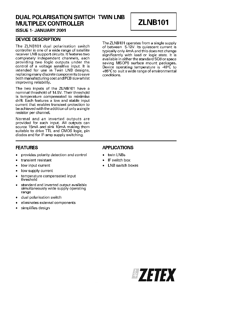 ZLNB101_23930.PDF Datasheet