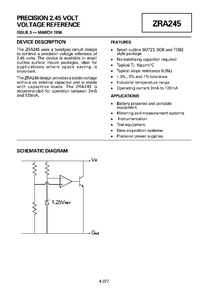 ZRA245_41291.PDF Datasheet