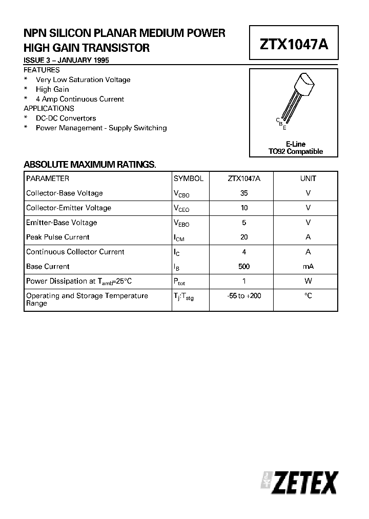 ZTX1047A_41339.PDF Datasheet