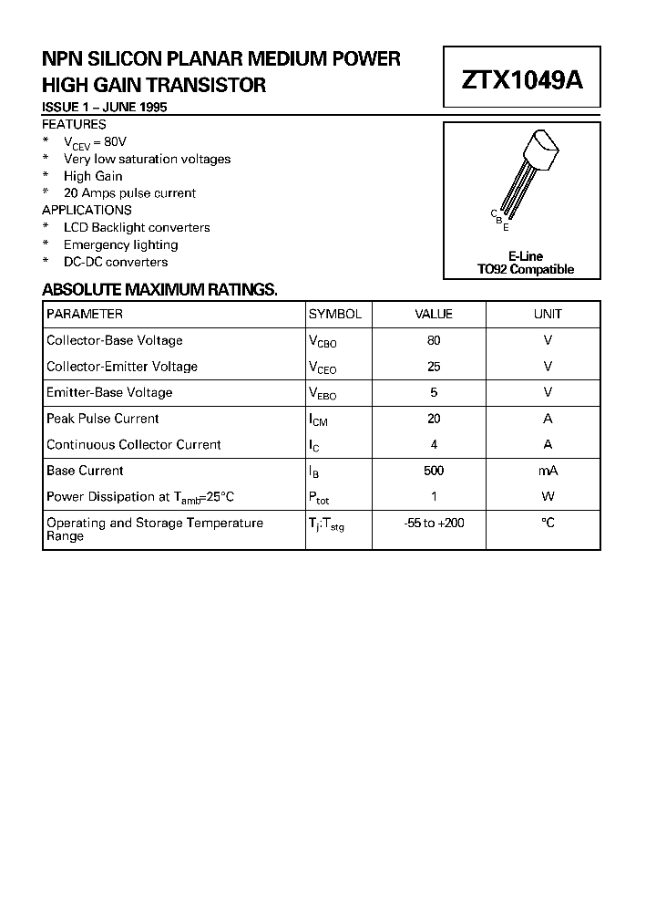 ZTX1049A_41342.PDF Datasheet