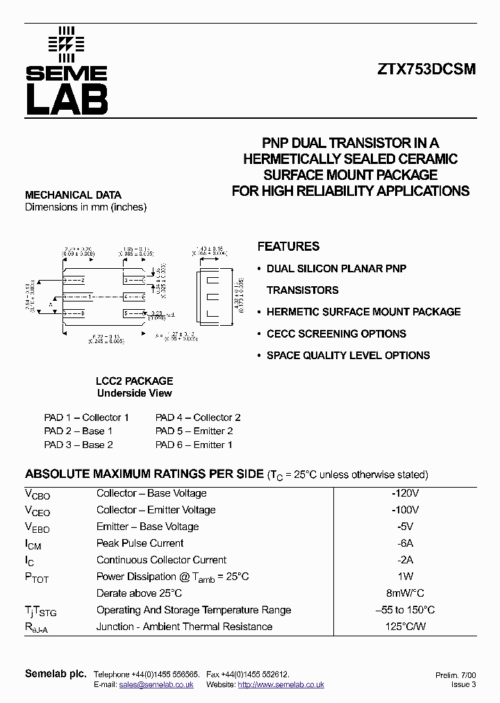 ZTX753DCSM_23130.PDF Datasheet