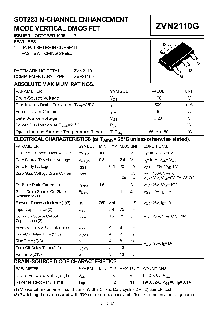 ZVN2110G_54855.PDF Datasheet