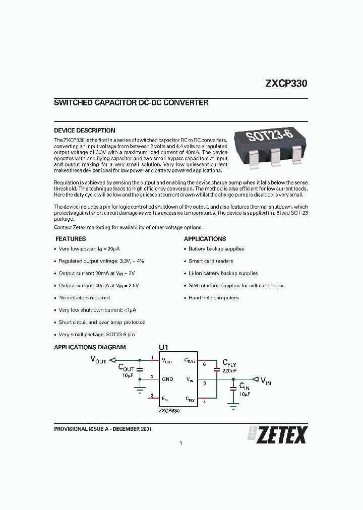 ZXCP330_45391.PDF Datasheet