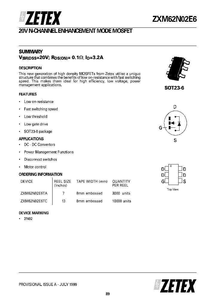 ZXM62N02E6_23226.PDF Datasheet