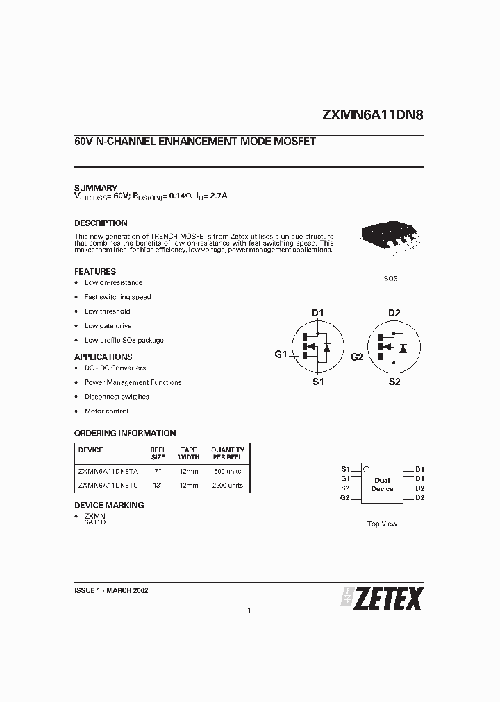 ZXMN6A11DN8_23149.PDF Datasheet