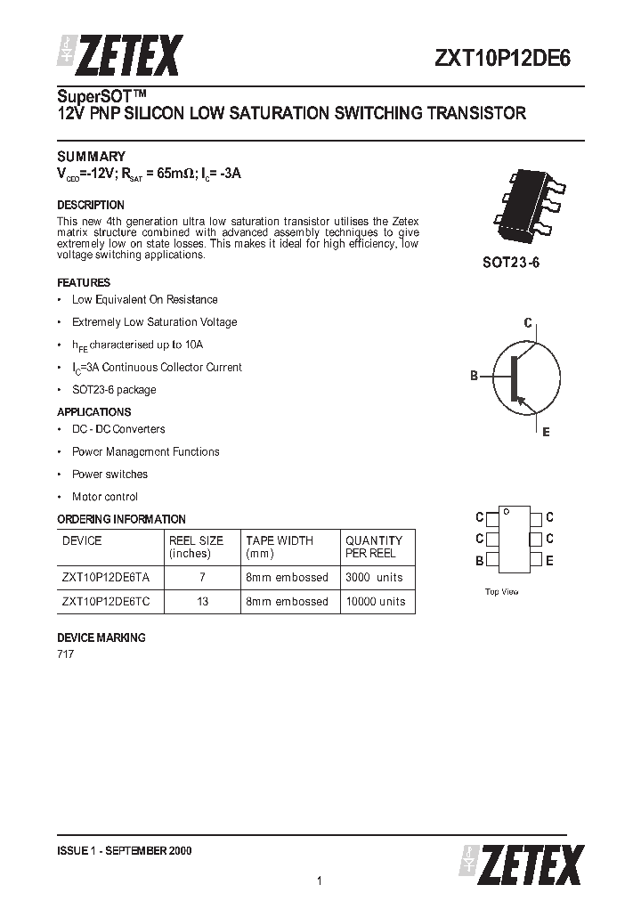 ZXT10P12DE6_23293.PDF Datasheet