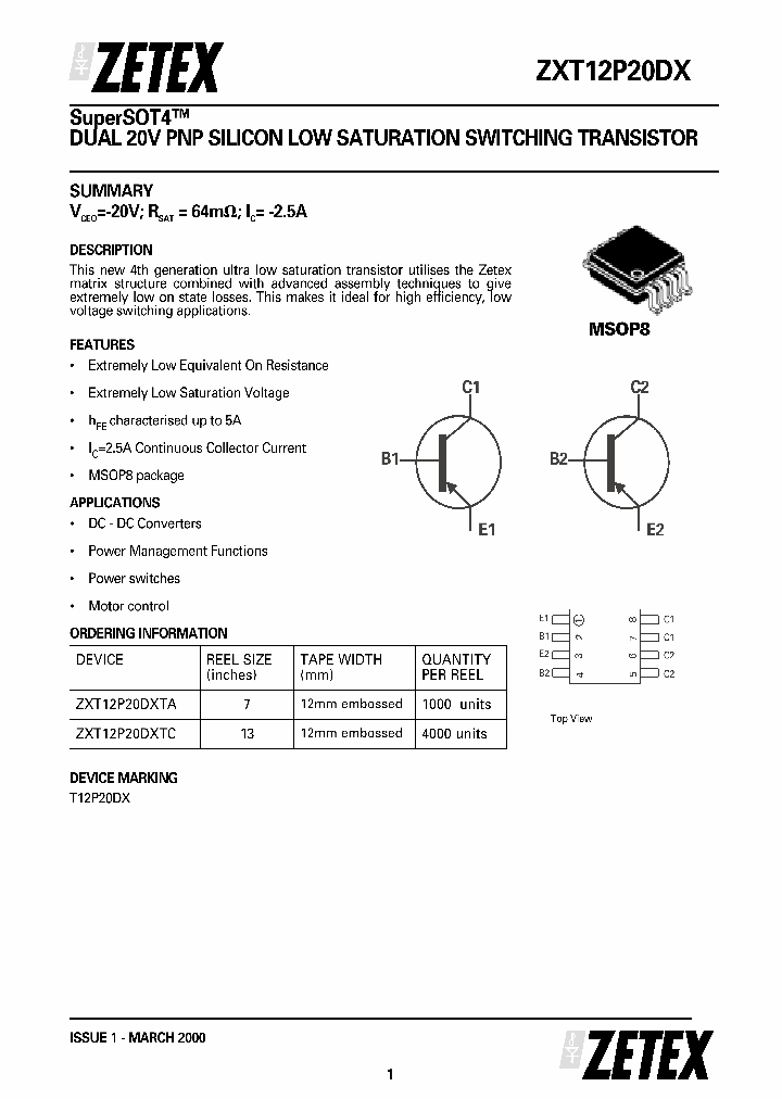 ZXT12P20DX_44295.PDF Datasheet