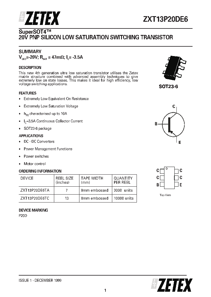 ZXT13P20DE6_21006.PDF Datasheet