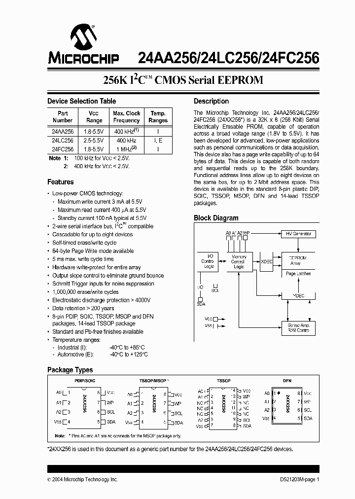 24AA256-I_273826.PDF Datasheet