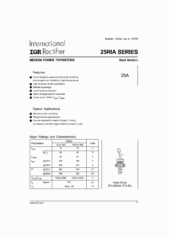 25RIA160_252470.PDF Datasheet