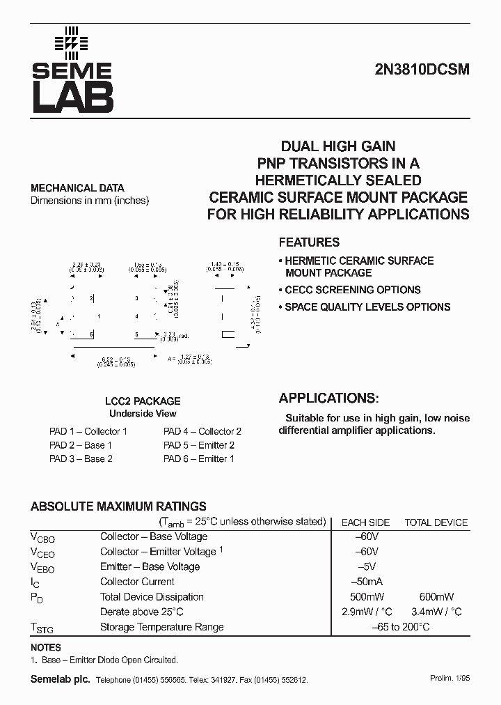 2N3810DCSM_257595.PDF Datasheet