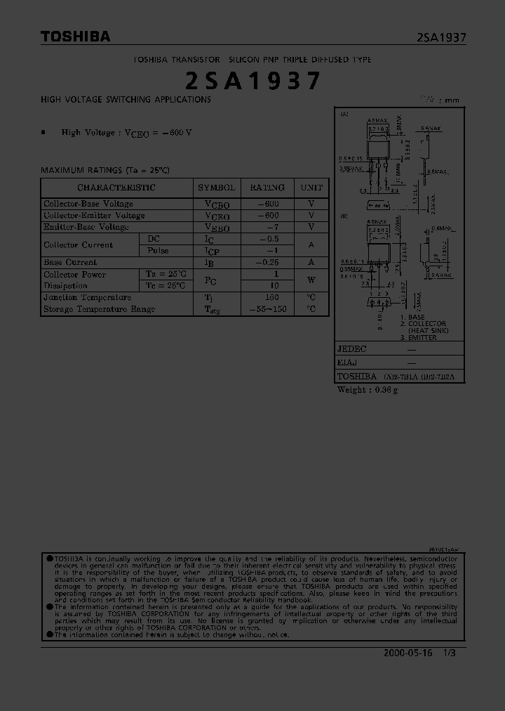 2SA1937_295753.PDF Datasheet