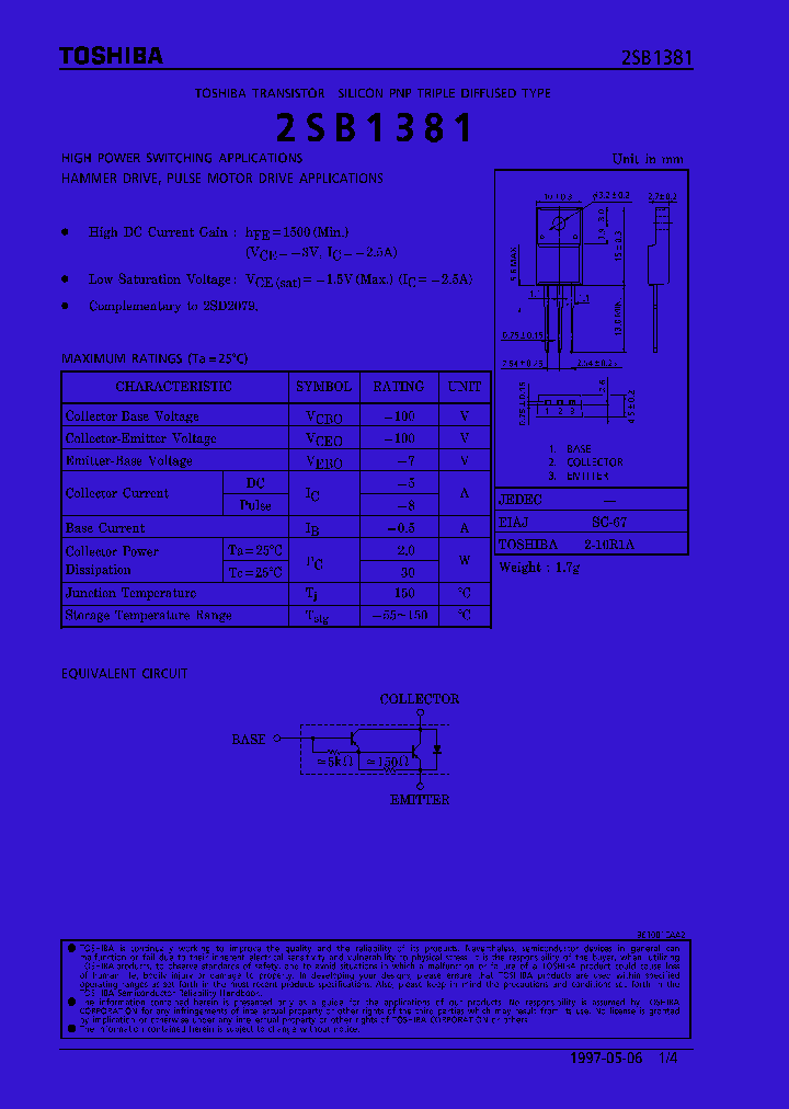 2SB1381_254736.PDF Datasheet