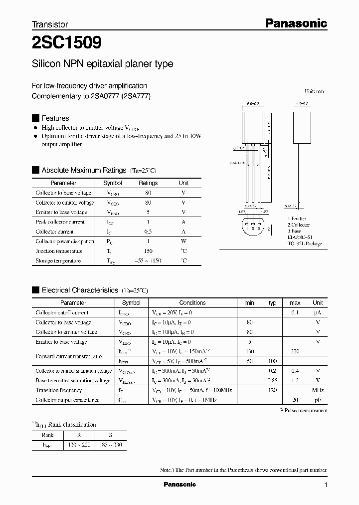 2SC1509_288515.PDF Datasheet