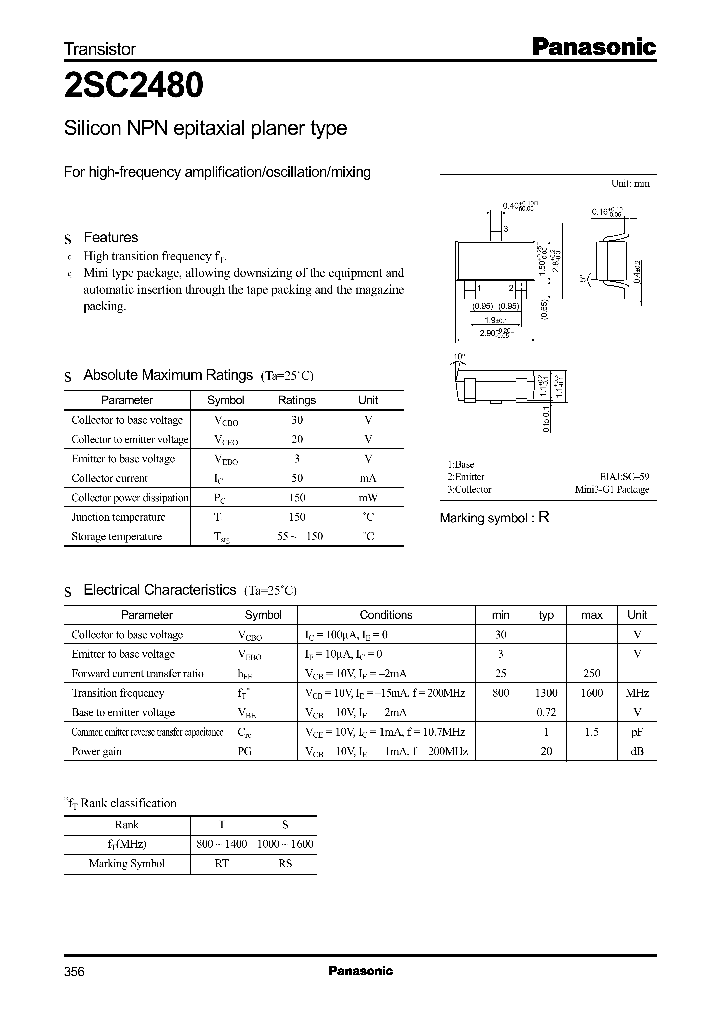 2SC2480_293285.PDF Datasheet