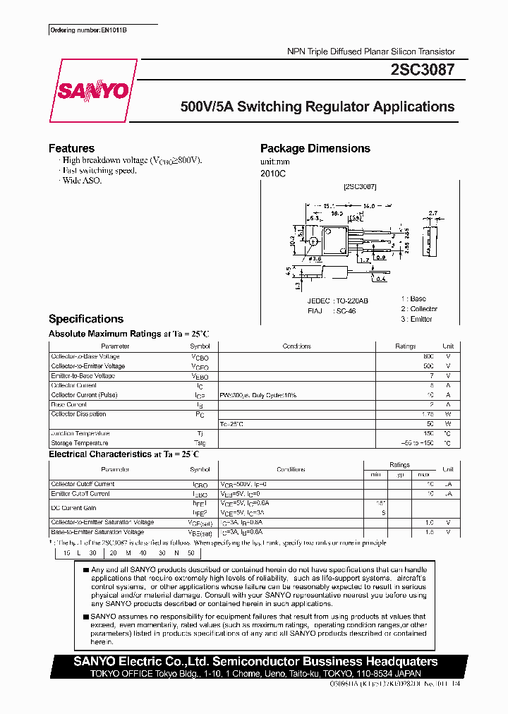 2SC3087_292517.PDF Datasheet