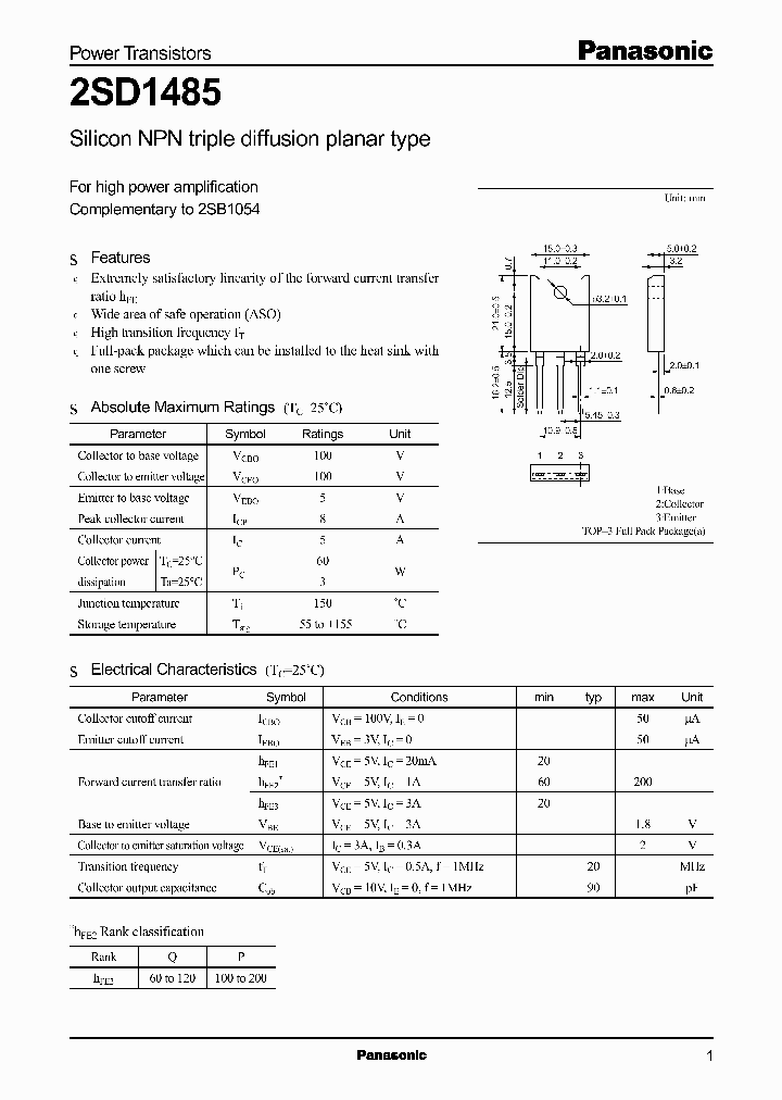 2SD1485_262125.PDF Datasheet