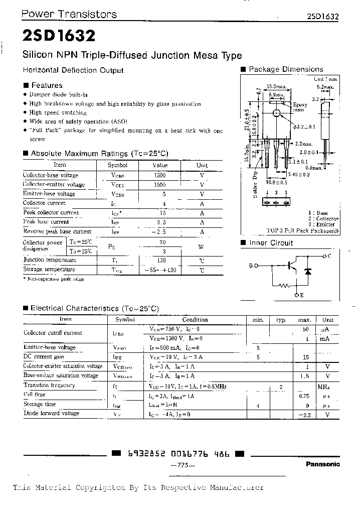 2SD1632_283317.PDF Datasheet