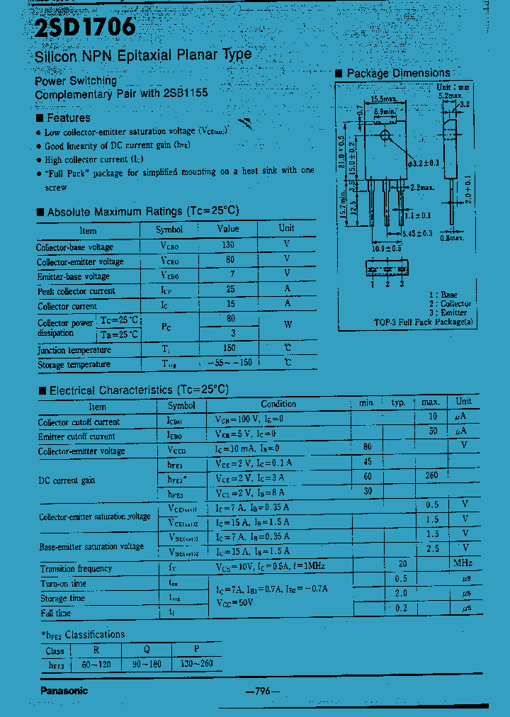 2SD1706_281730.PDF Datasheet
