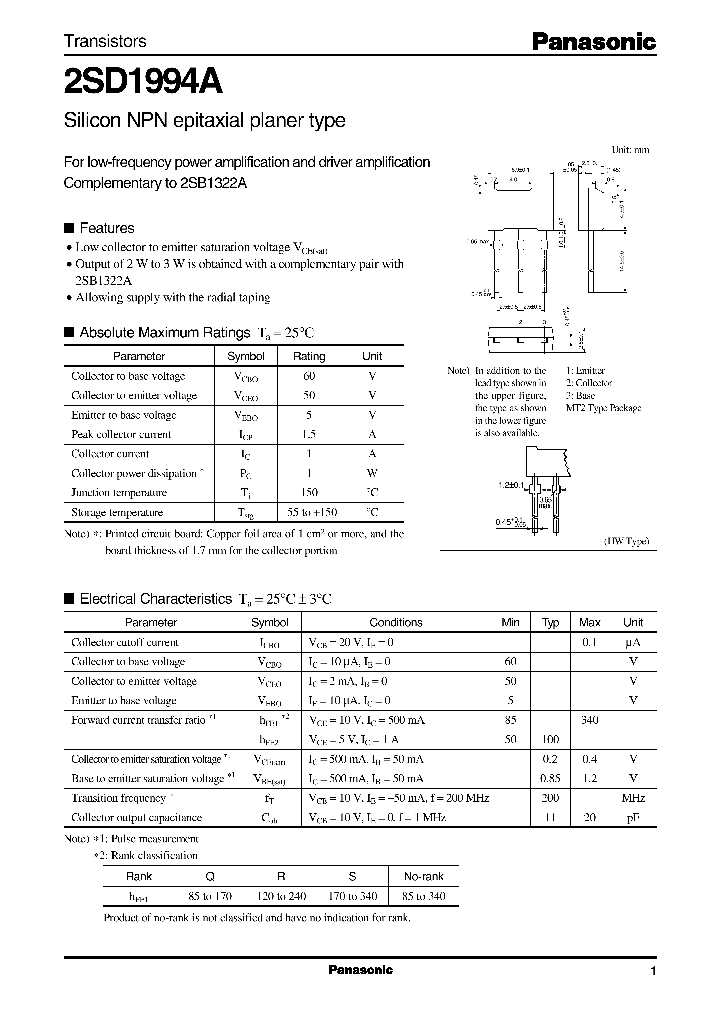 2SD1994A_283200.PDF Datasheet