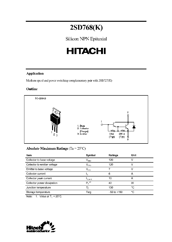 2SD768_289565.PDF Datasheet