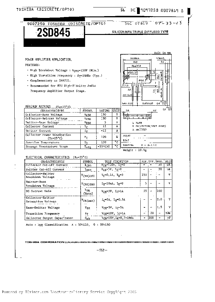2SD845_203165.PDF Datasheet