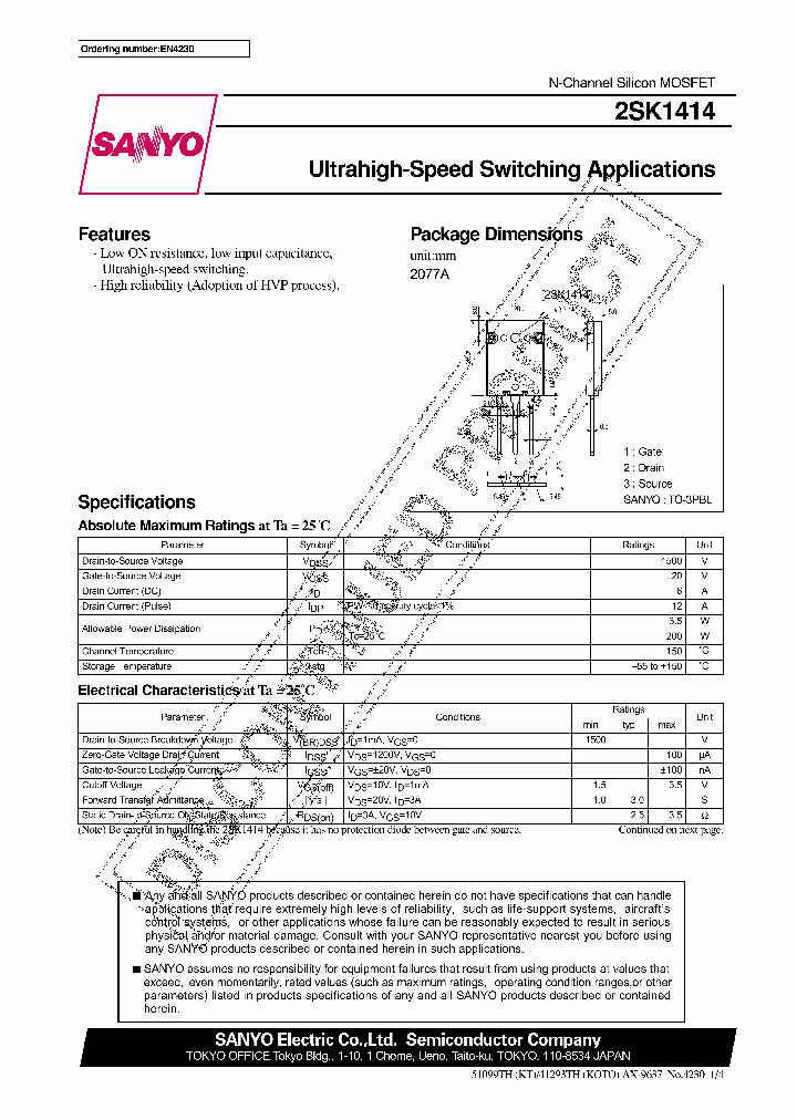2SK1414_290799.PDF Datasheet
