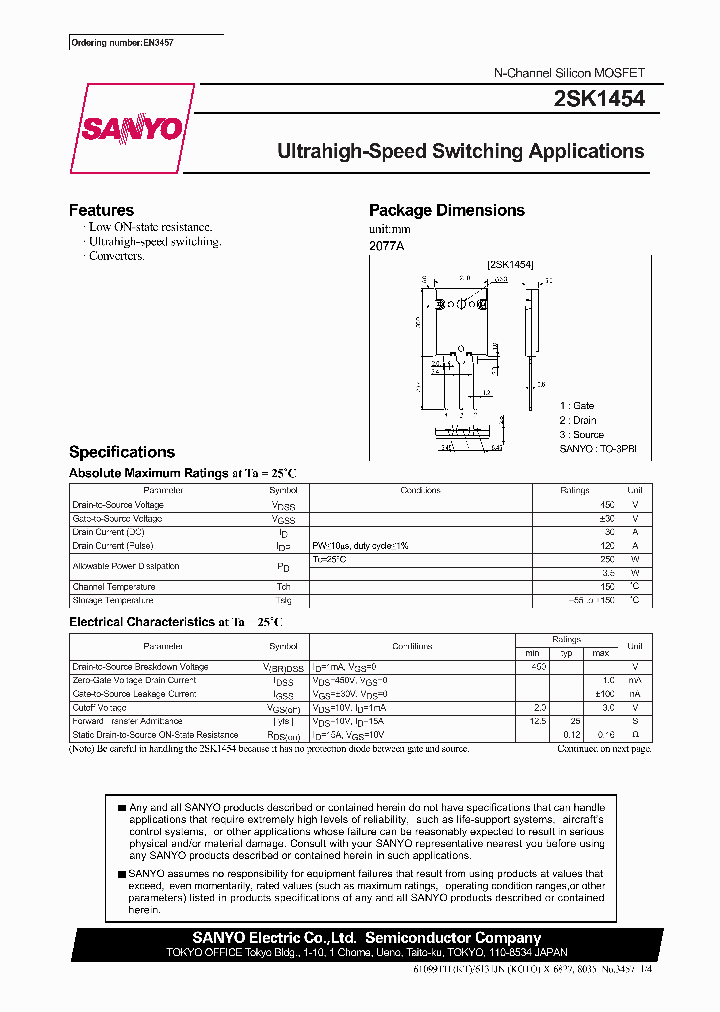 2SK1454_295073.PDF Datasheet