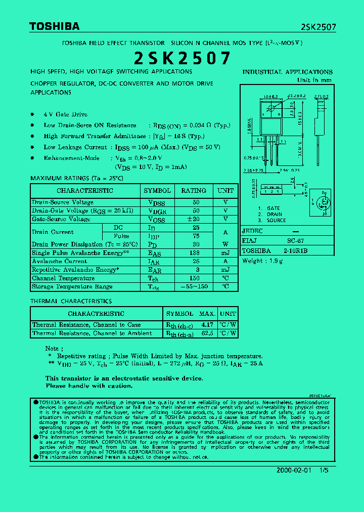 2SK2507_282436.PDF Datasheet