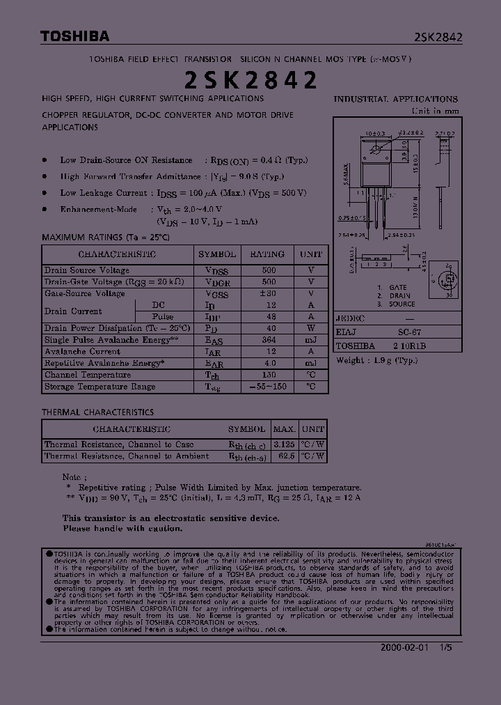2SK2842_284286.PDF Datasheet