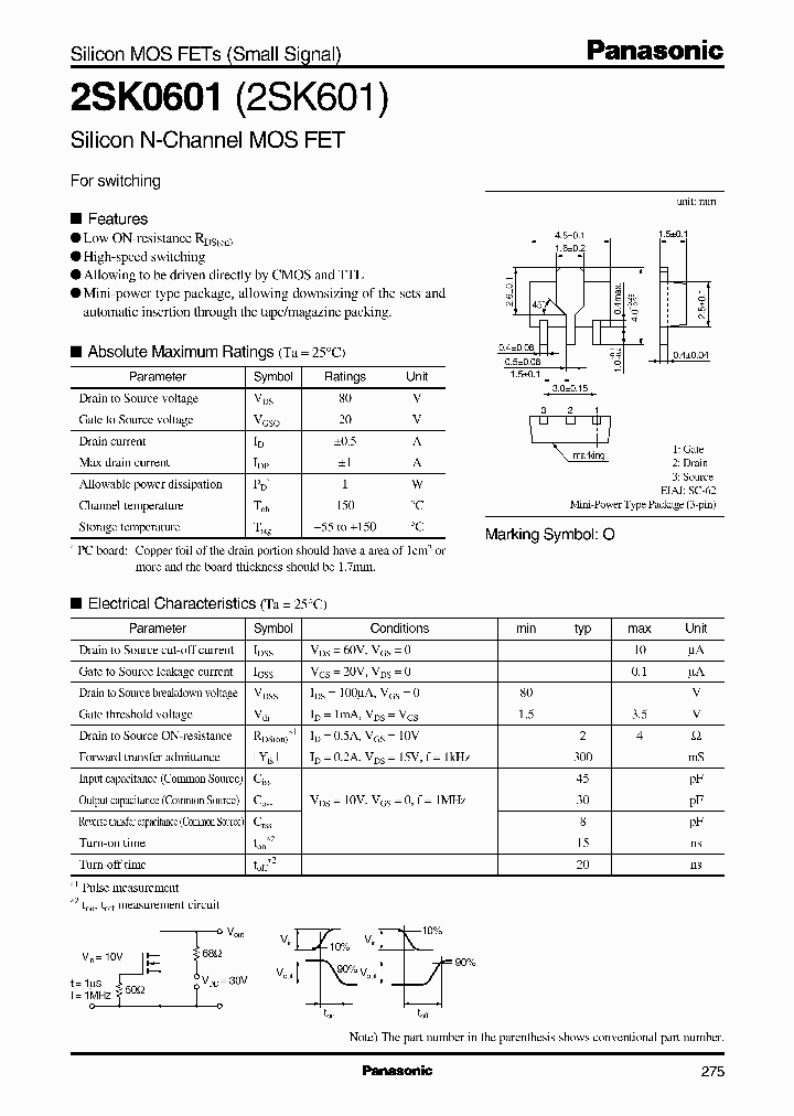 2SK601_273203.PDF Datasheet