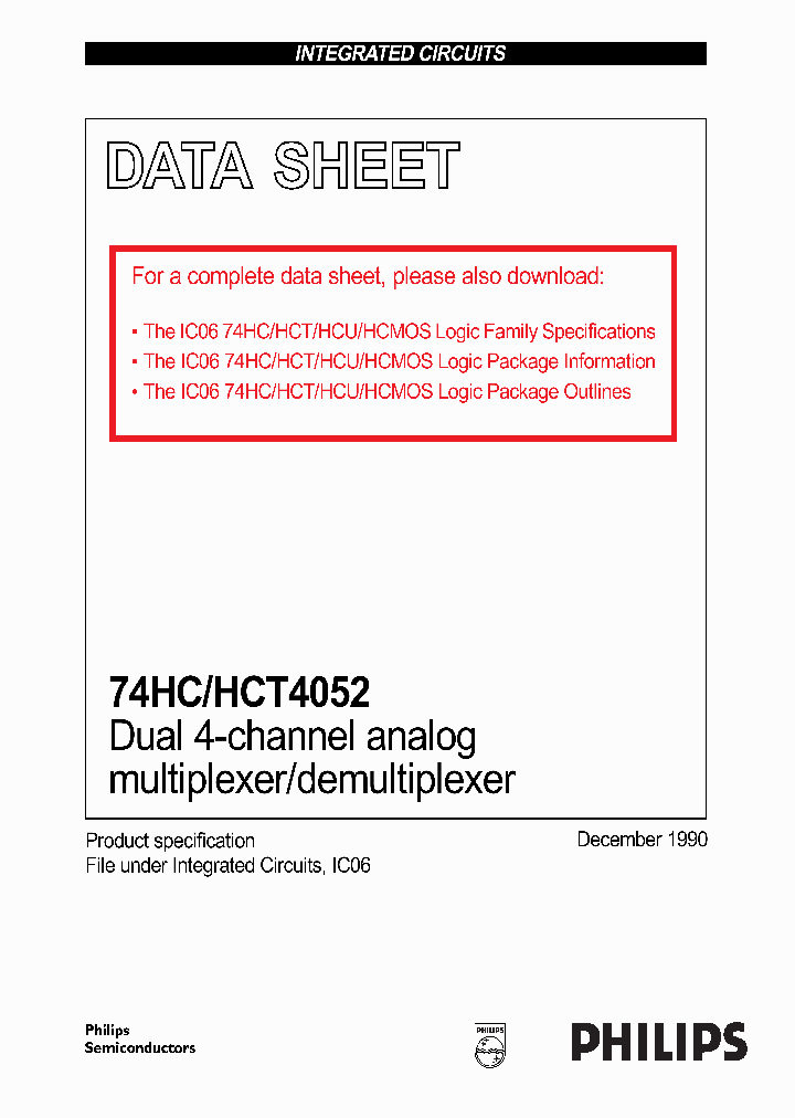 74HCHCT4052_281887.PDF Datasheet