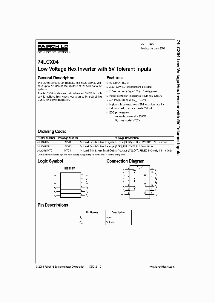 74LCX04_282207.PDF Datasheet