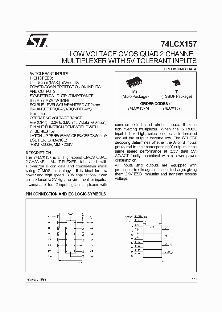 74LCX157_283144.PDF Datasheet