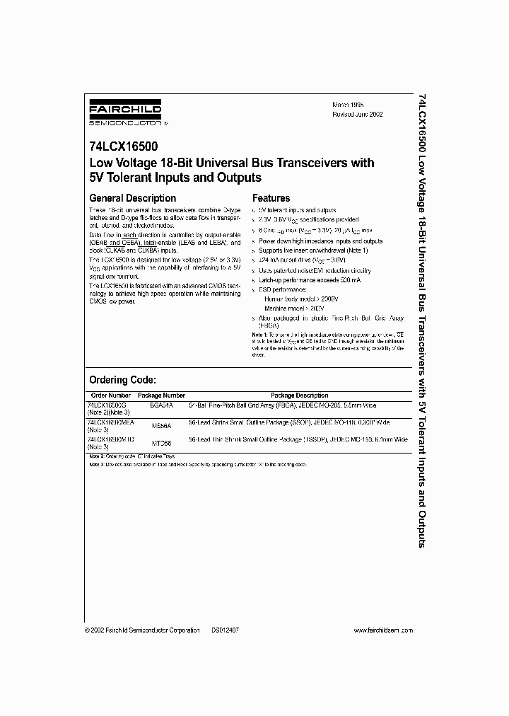 74LCX16500_291979.PDF Datasheet