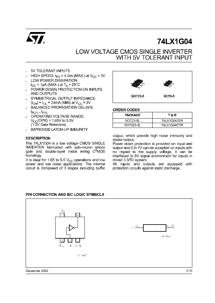 74LX1G04_285940.PDF Datasheet