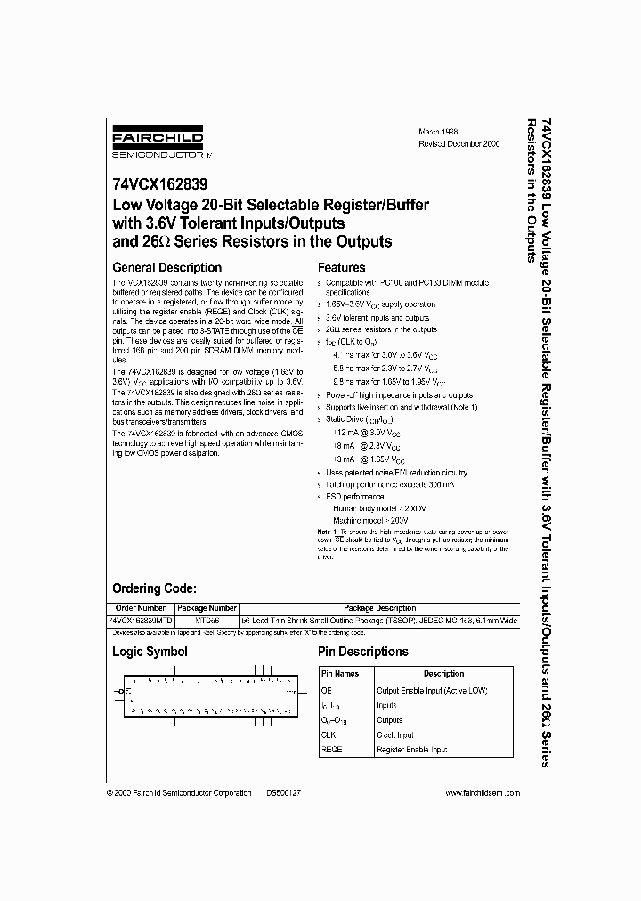74VCX162839_293956.PDF Datasheet