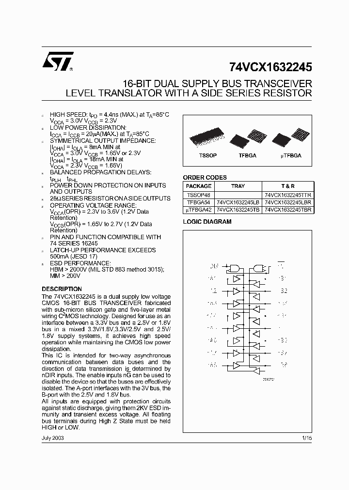 74VCX1632245_229207.PDF Datasheet