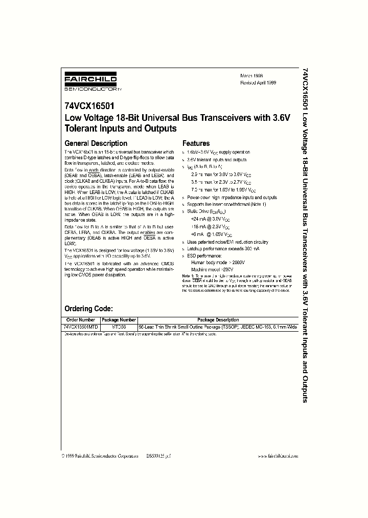 74VCX16501_295396.PDF Datasheet